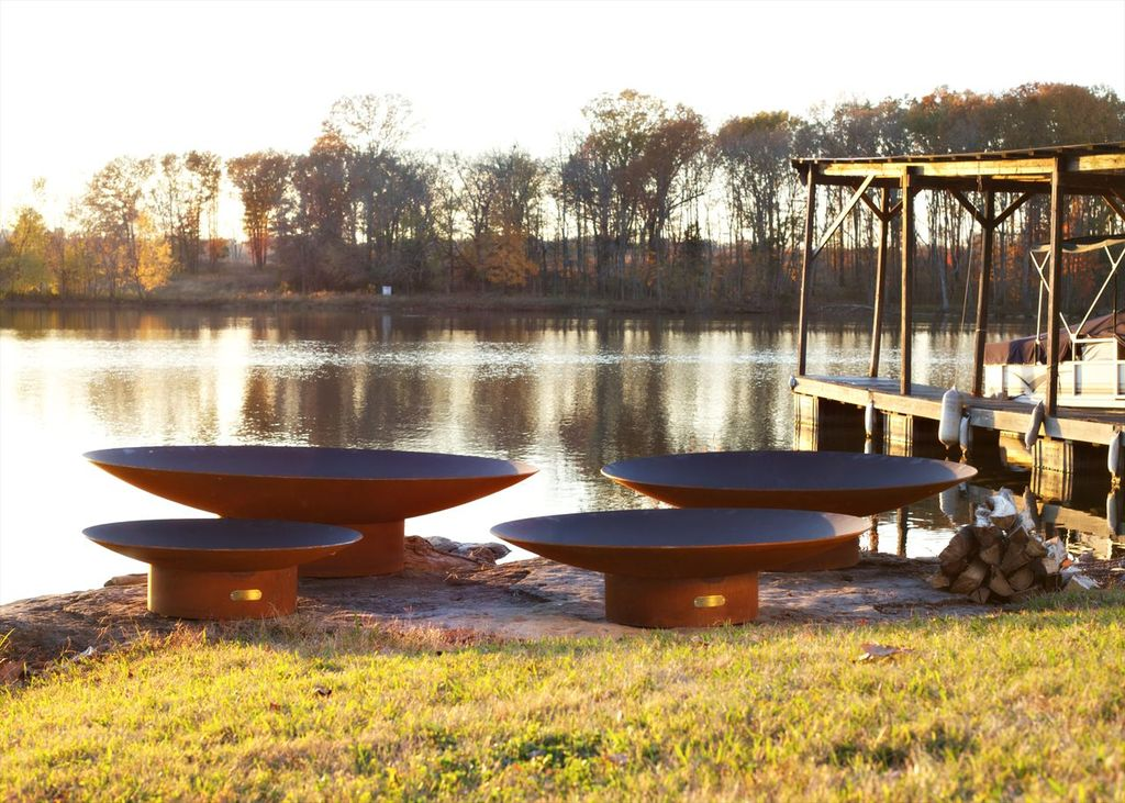 Asia Fire Pit evening setting