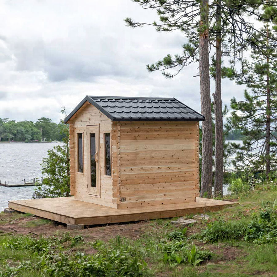 CTC88 CT Georgian Cabin Sauna | Large Outdoor Cedar Cabin Sauna by Leisurecraft