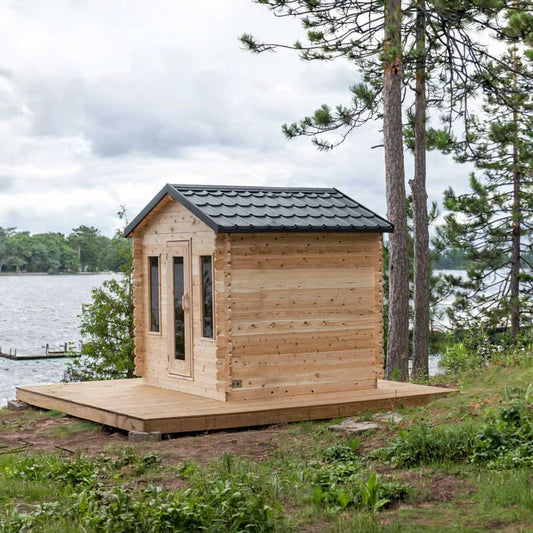 CTC88 CT Georgian Cabin Sauna | Large Outdoor Cedar Cabin Sauna by Leisurecraft