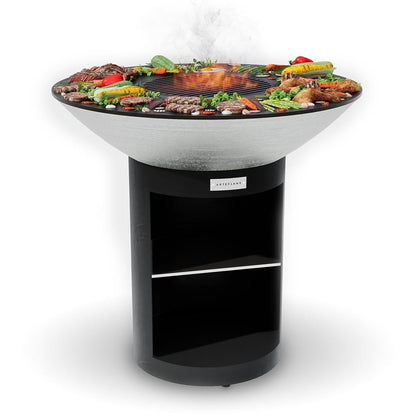 Arteflame 40″ Platinum Series — Stainless Fire Bowl Flat-Top Grill with Storage Base: Contemporary All-Stainless Steel, Built for Steakhouse Results