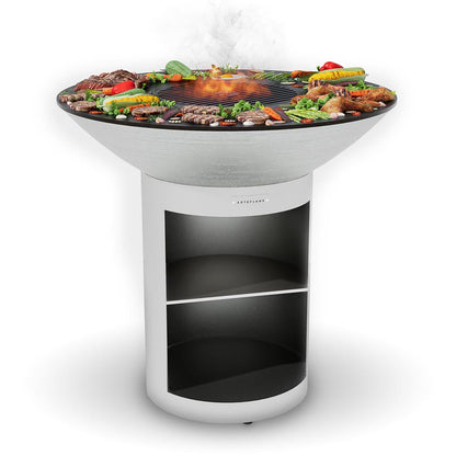 Arteflame 40″ Platinum Series — Stainless Fire Bowl Flat-Top Grill with Storage Base: Contemporary All-Stainless Steel, Built for Steakhouse Results