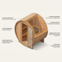 Duet 2-Person Outdoor Barrel Sauna — How It Works