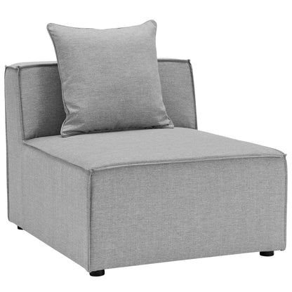 Patio Elegance Sectional Sofa - Saybrook 8-Piece Outdoor Upholstered Sofa by Modway