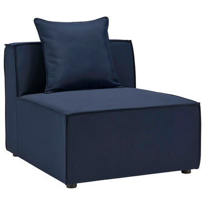 Patio Elegance Sectional Sofa - Saybrook 8-Piece Outdoor Upholstered Sofa by Modway