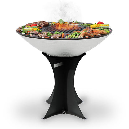 Arteflame 40″ Platinum Series — Stainless Fire Bowl Flat-Top Grill with Euro Base (Stainless or Powder-Coated Black)