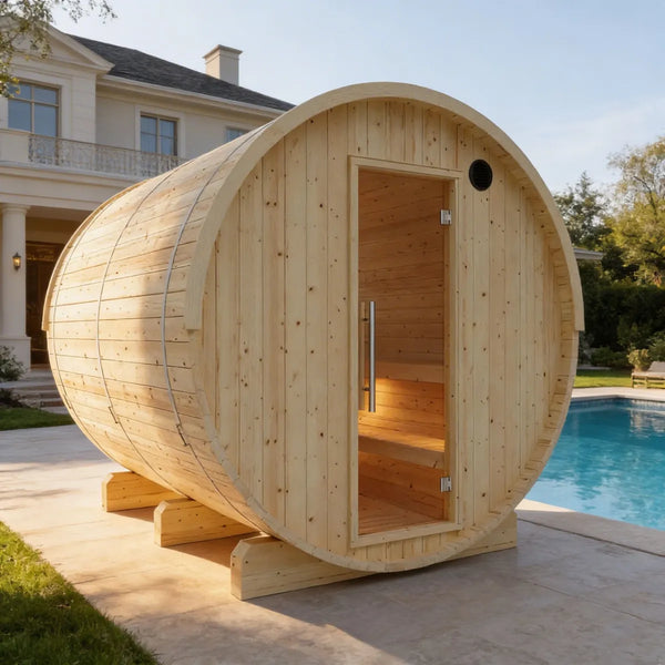 Tampere Finnish Barrel Sauna with WiFi Heater