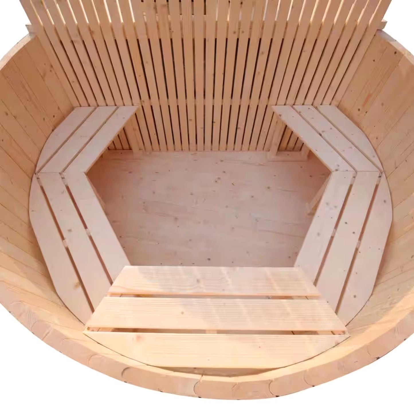 Wood Fired 4-Person to 5-Person 0-Jet Hot Tub and Ice Bath with Internal Stove Pine