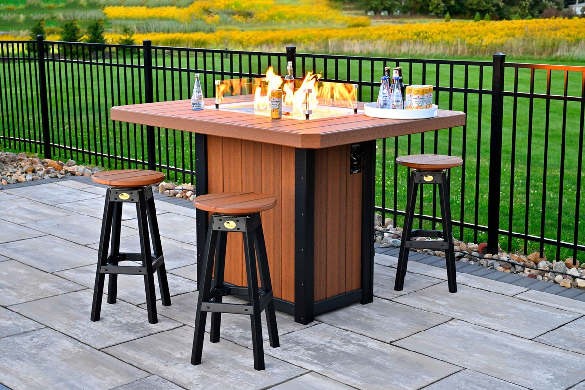 LFT62R Lumin Fire Table 62 inch Rectangular - website product page with color swatches