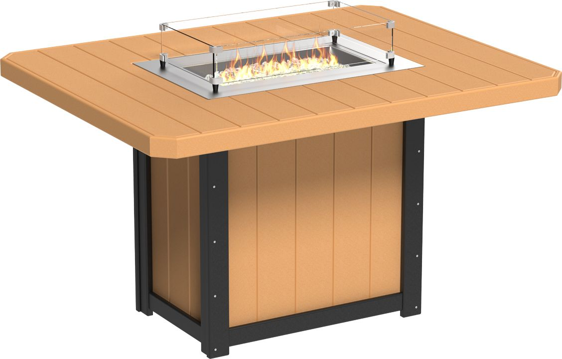 LFT62R Lumin Fire Table 62 inch Rectangular - product view on white background