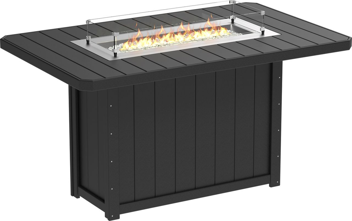 LFT79R Lumin Fire Table 79 inch Rectangular - product page view with color swatches