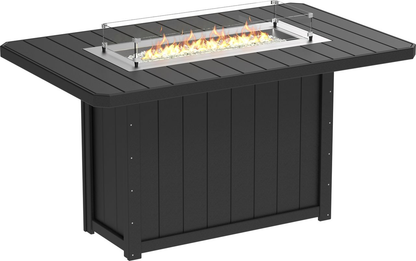 LFT79R Lumin Fire Table 79 inch Rectangular - product page view with color swatches