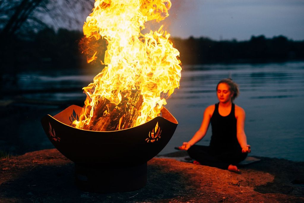 Firepit Art fire pit bowl detail lifestyle photo