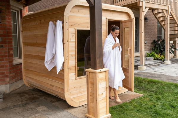 CT Luna Sauna | 4-Person Outdoor Electric Sauna | Canadian Timber Collection