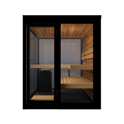 ThermaSol Vue 4-Person Outdoor Mirrored Glass Sauna [Made-To-Order]