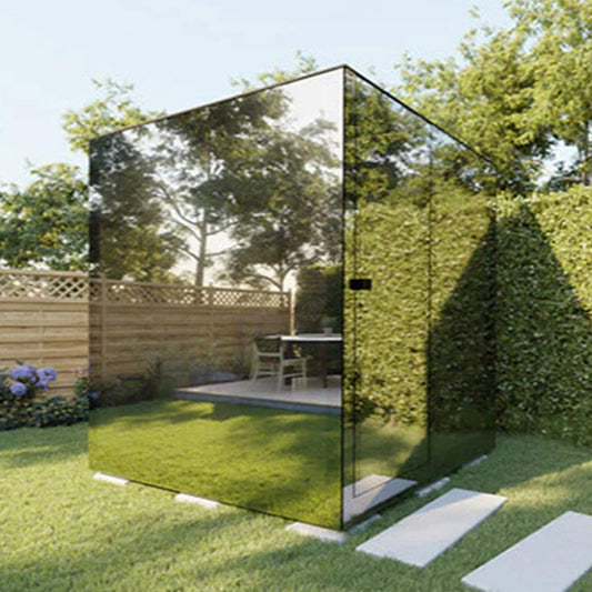 ThermaSol Vue 4-Person Outdoor Mirrored Glass Sauna [Made-To-Order]